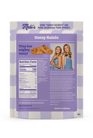 Meli's Mini Cookies - Oatey Raisin Three Pack - (3) - 4.5 oz bags per order