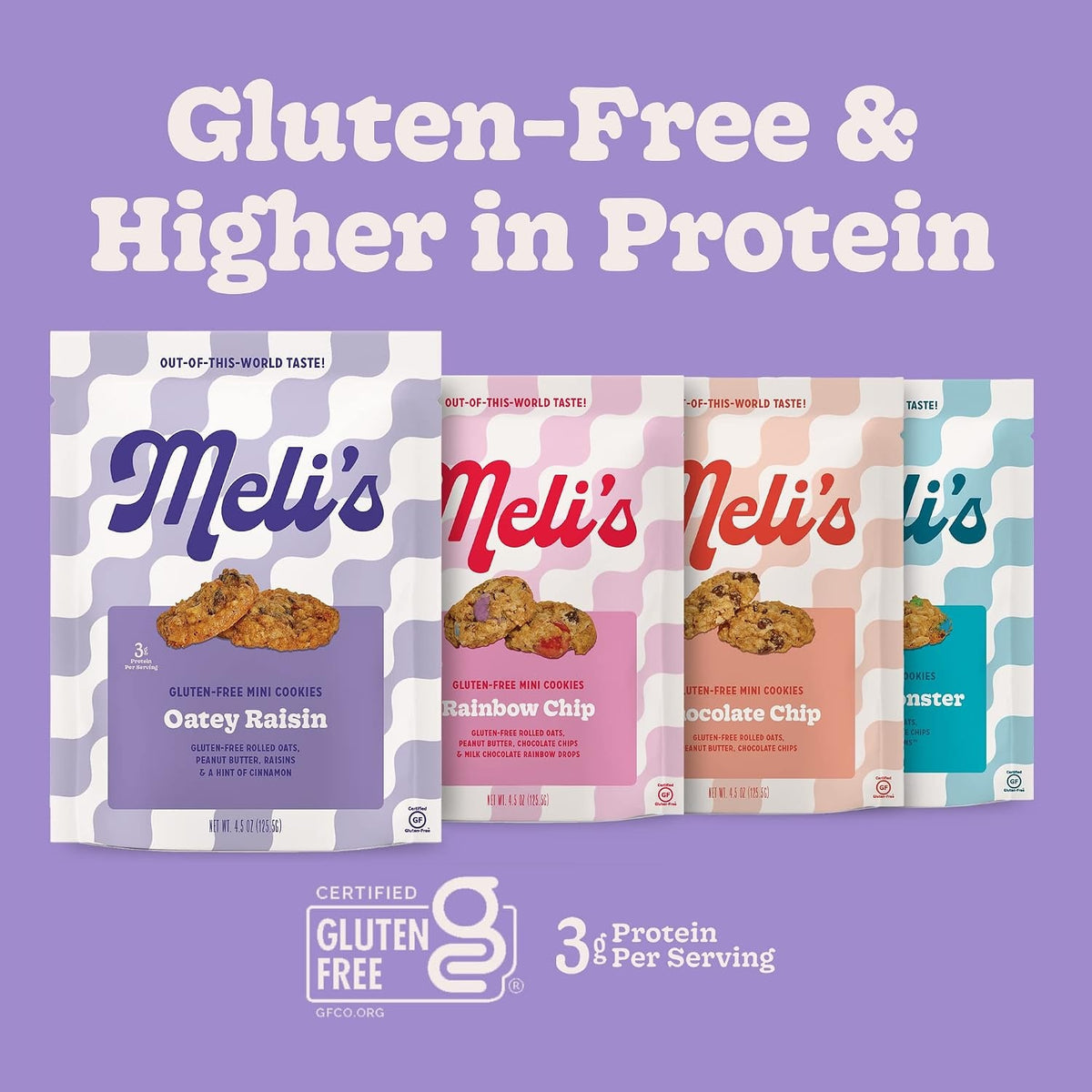 “Enjoy Oatey Raisin Mini Cookies – bite-sized gluten-free treats for busy lifestyles”