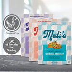 Baked cookies from Meli’s Variety Pack – gluten-free Monster, Chocolate Chip & Oatey Raisin
