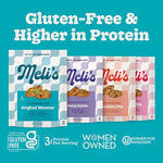 Gluten-free cookie mix gift box – sample pack with 3 signature flavors by Meli’s Monster Cookies