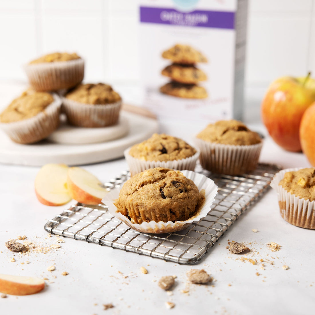 “Freshly baked gluten-free apple cinnamon muffins – dairy-free, soft, and spiced perfectly”