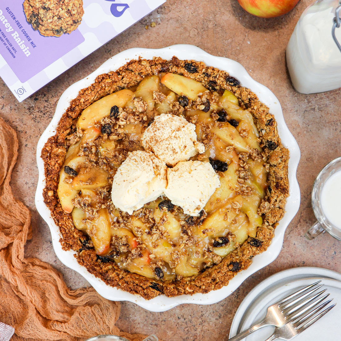 (Gluten-Free) Apple Pie with Cookie Crust