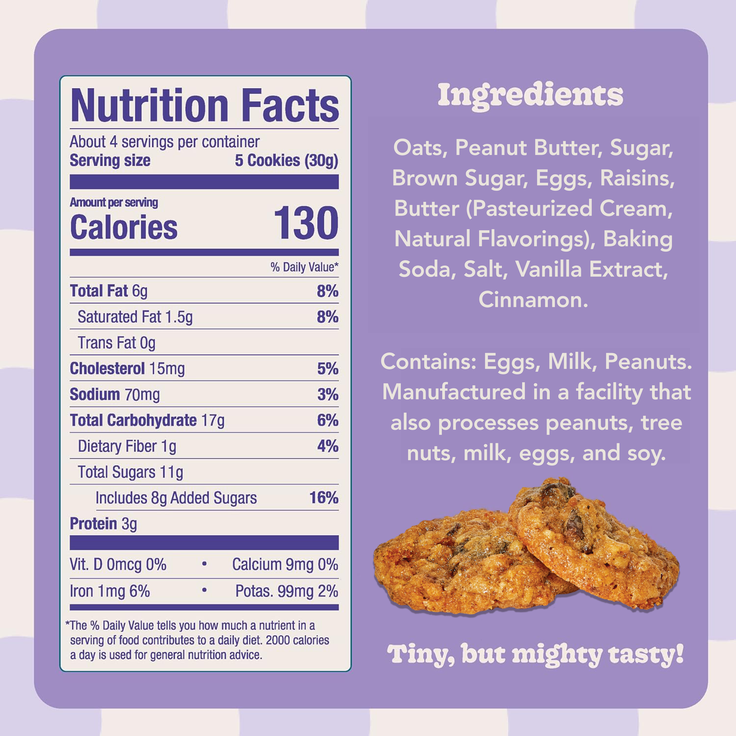 Oatey Raisin Mini Cookies 3-Pack