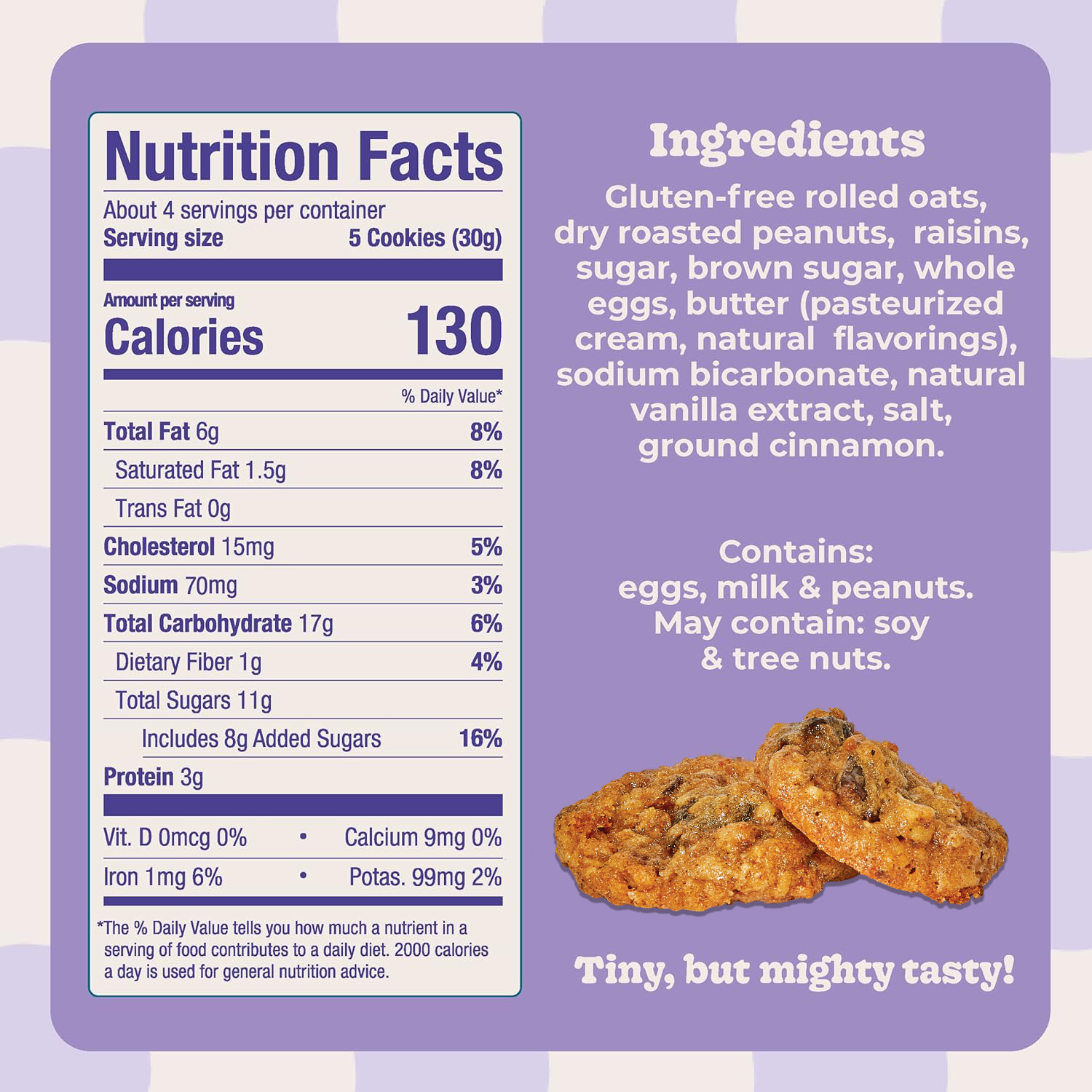 Oatey Raisin Mini Cookies 3-Pack